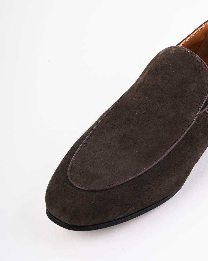Cordwain Riviera Suede Loafers – Espresso Moss