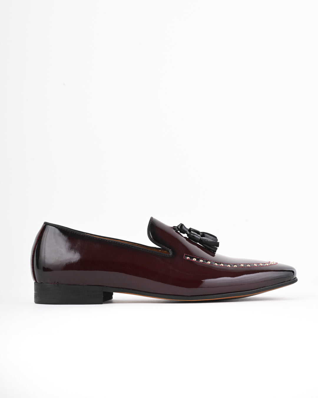 Cordwain Valmont Patent Tassel Loafers – Crimson Noir