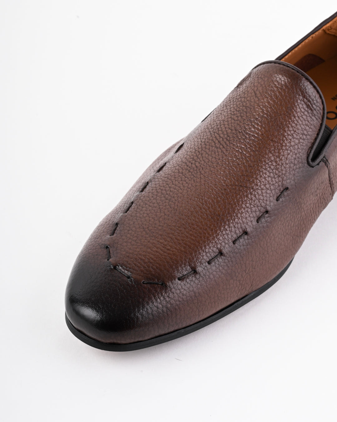 Cordwain Valceno Leather Loafers – Burnished Mocha