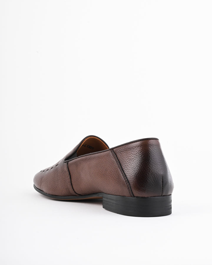 Cordwain Valceno Leather Loafers – Burnished Mocha