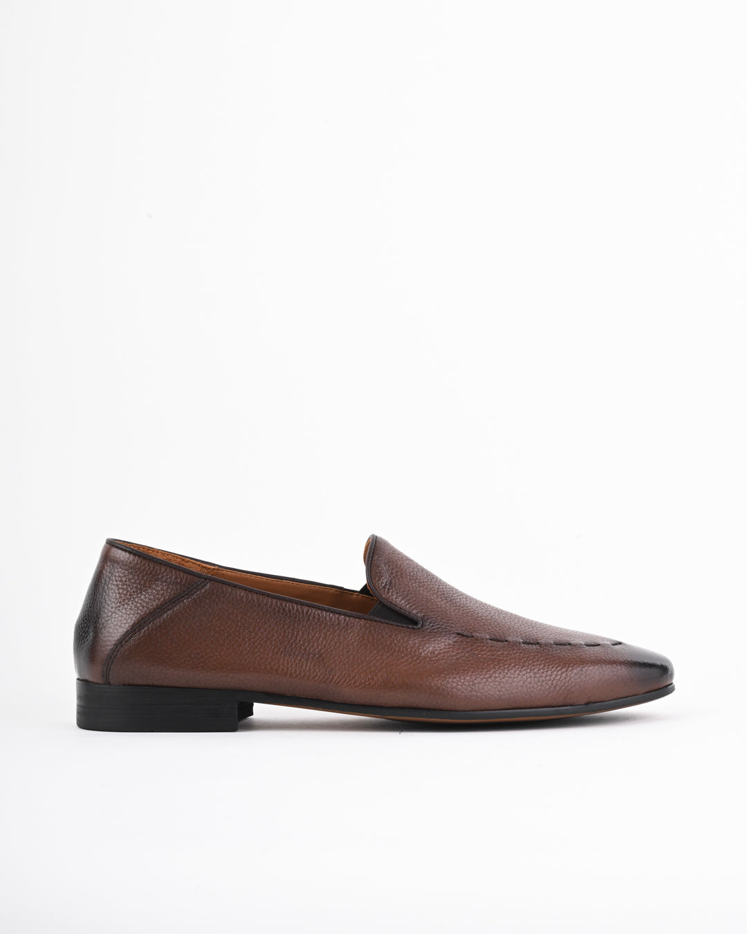 Cordwain Valceno Leather Loafers – Burnished Mocha