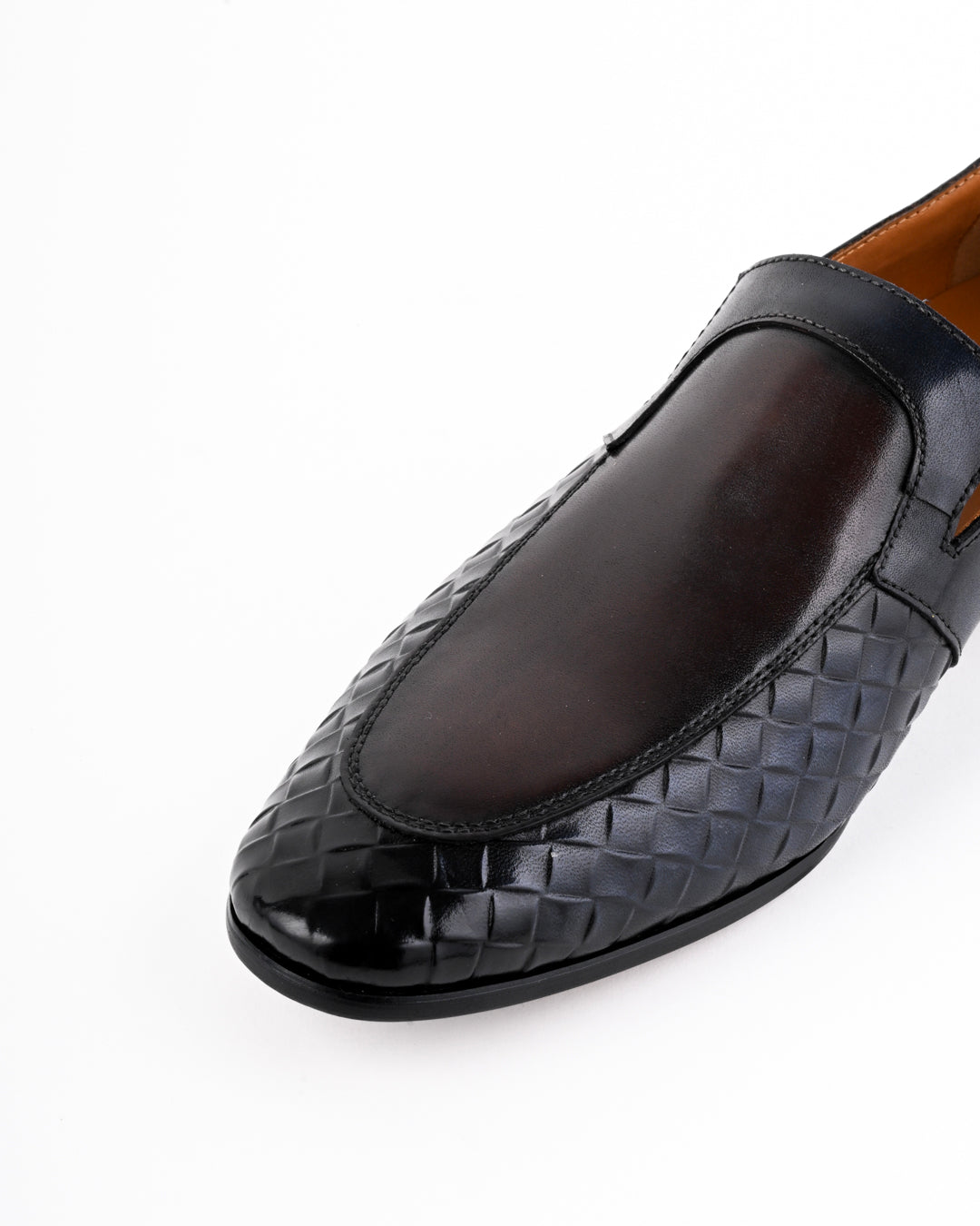 Cordwain Varese Woven Loafers – Obsidian Chestnut