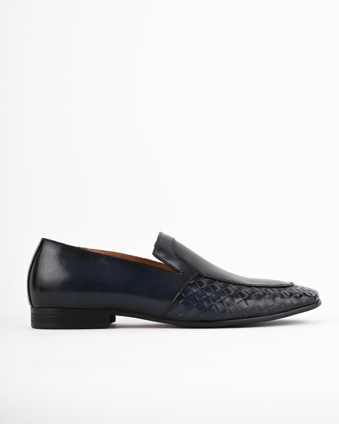Cordwain Varese Woven Loafers – Obsidian Chestnut
