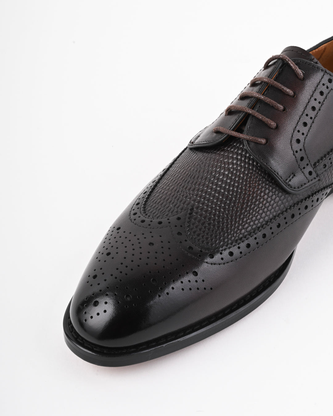 Cordwain Verona Brogue Oxfords – Obsidian Noir