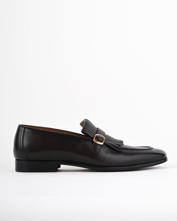 Cordwain Monaco Fringe Monk Loafers – Espresso Noir