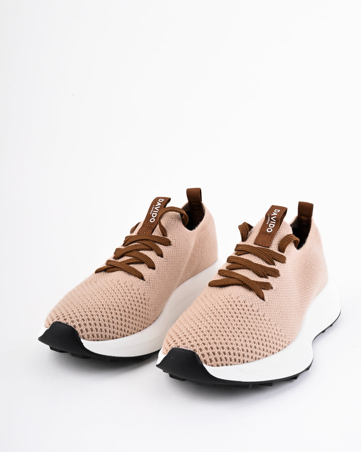 Aervon Knit Sneakers – Sandstone Beige