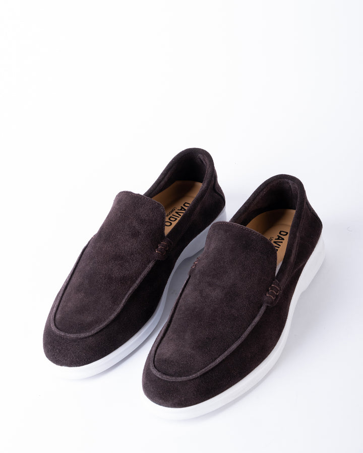 Cordwain Bellagio Suede Loafers – Espresso Noir