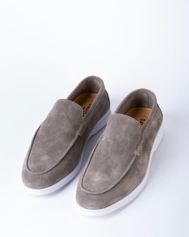 Bellagio Suede Loafers – Stone Taupe