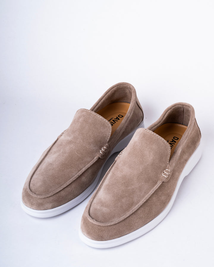 Bellagio Suede Loafers – Desert Taupe