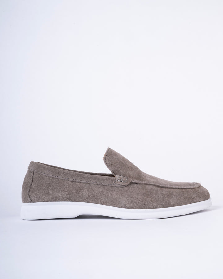 Bellagio Suede Loafers – Stone Taupe