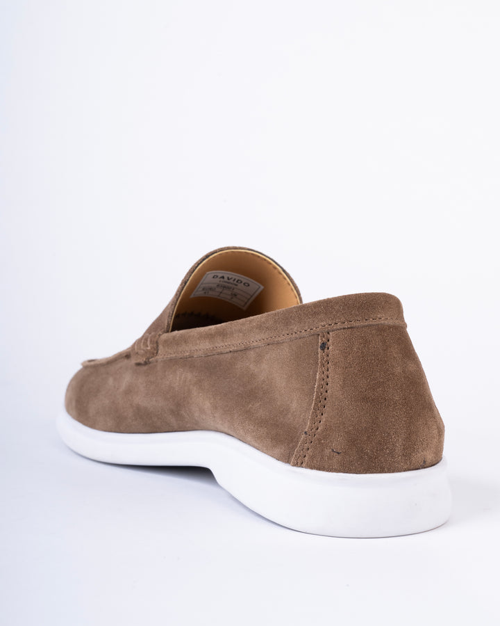 Cordwain Bellagio Suede Loafers – Cappuccino Sand
