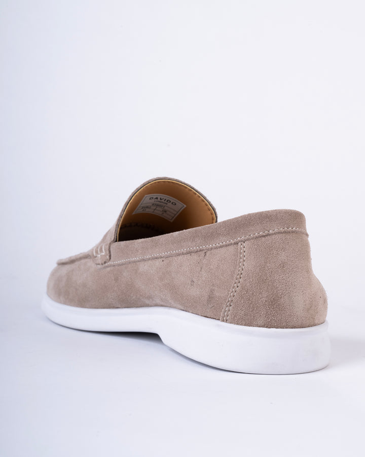 Bellagio Suede Loafers – Desert Taupe