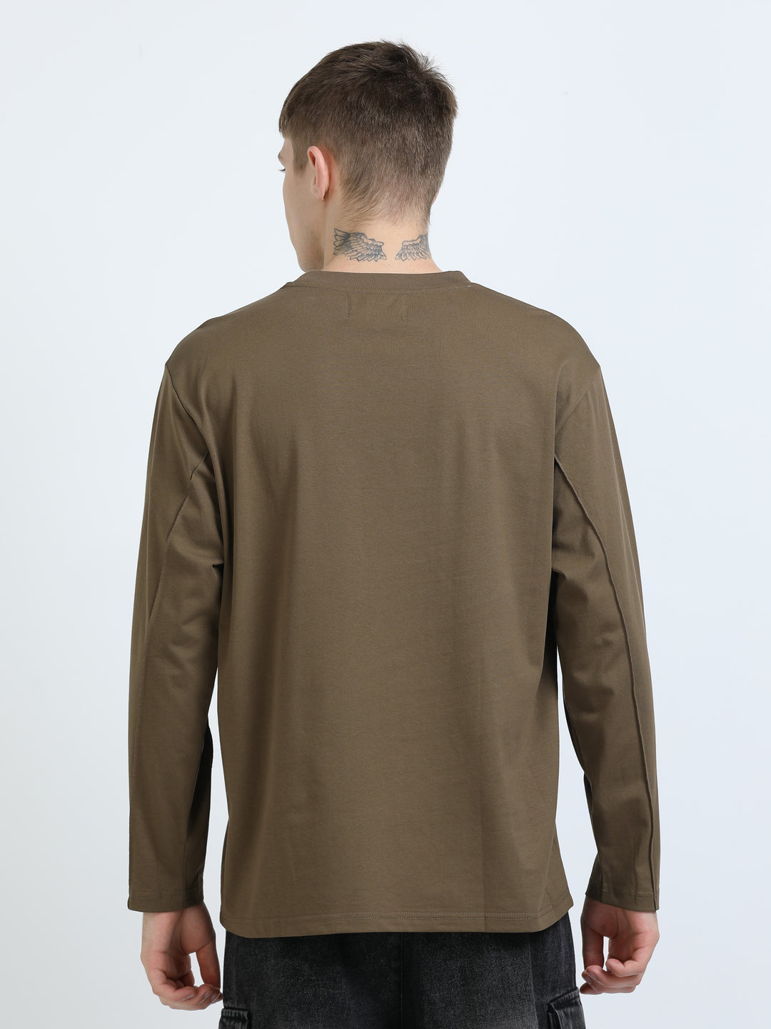 Asymmetric Panel Long-Sleeve Tee