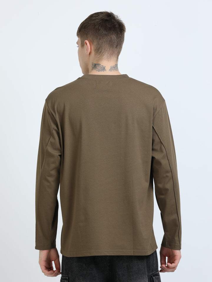 Asymmetric Panel Long-Sleeve Tee