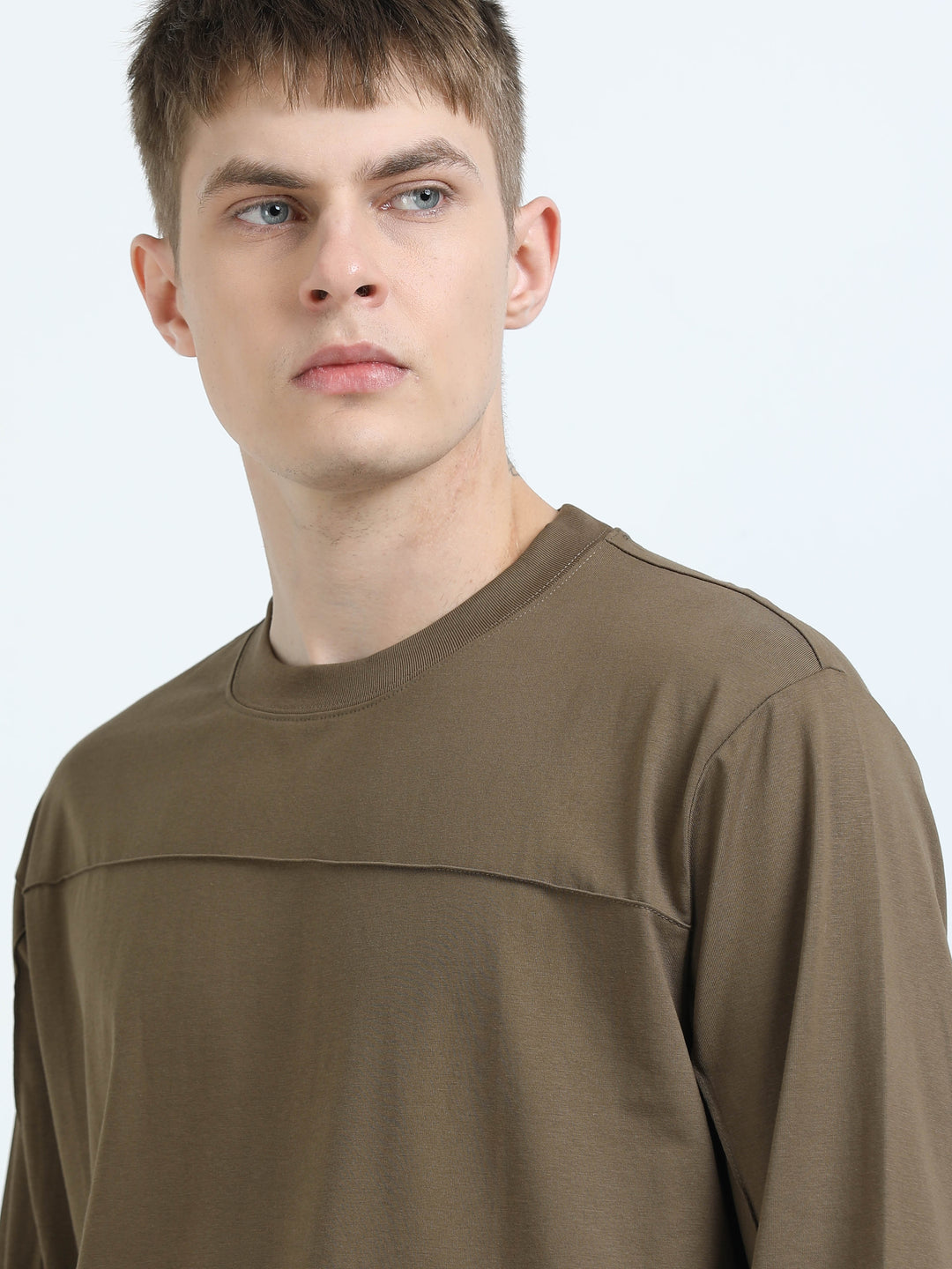 Asymmetric Panel Long-Sleeve Tee