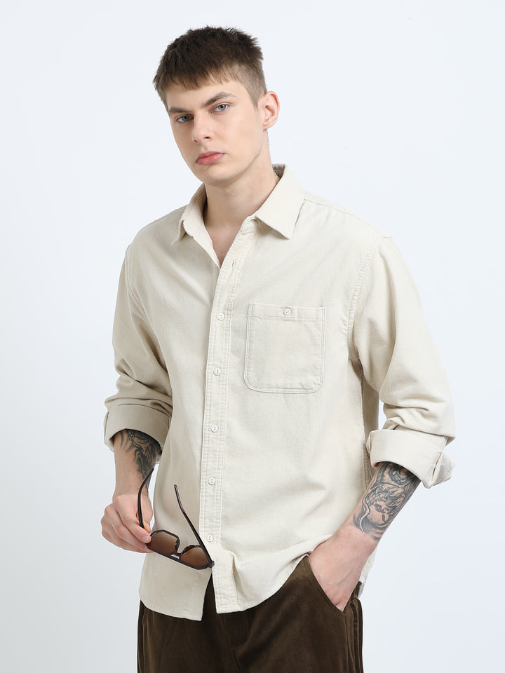 Textured Cotton Casual Shirt