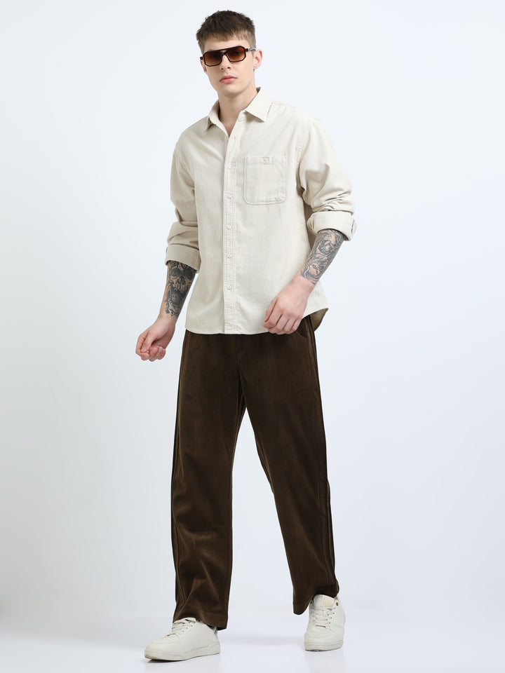 Textured Cotton Casual Shirt