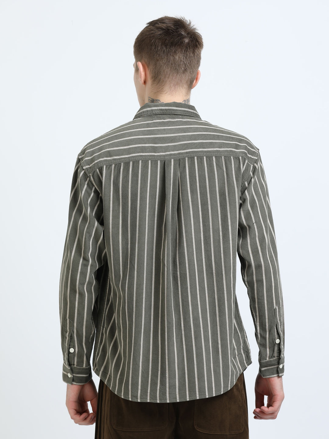 Vertical Striped Cotton Shirt