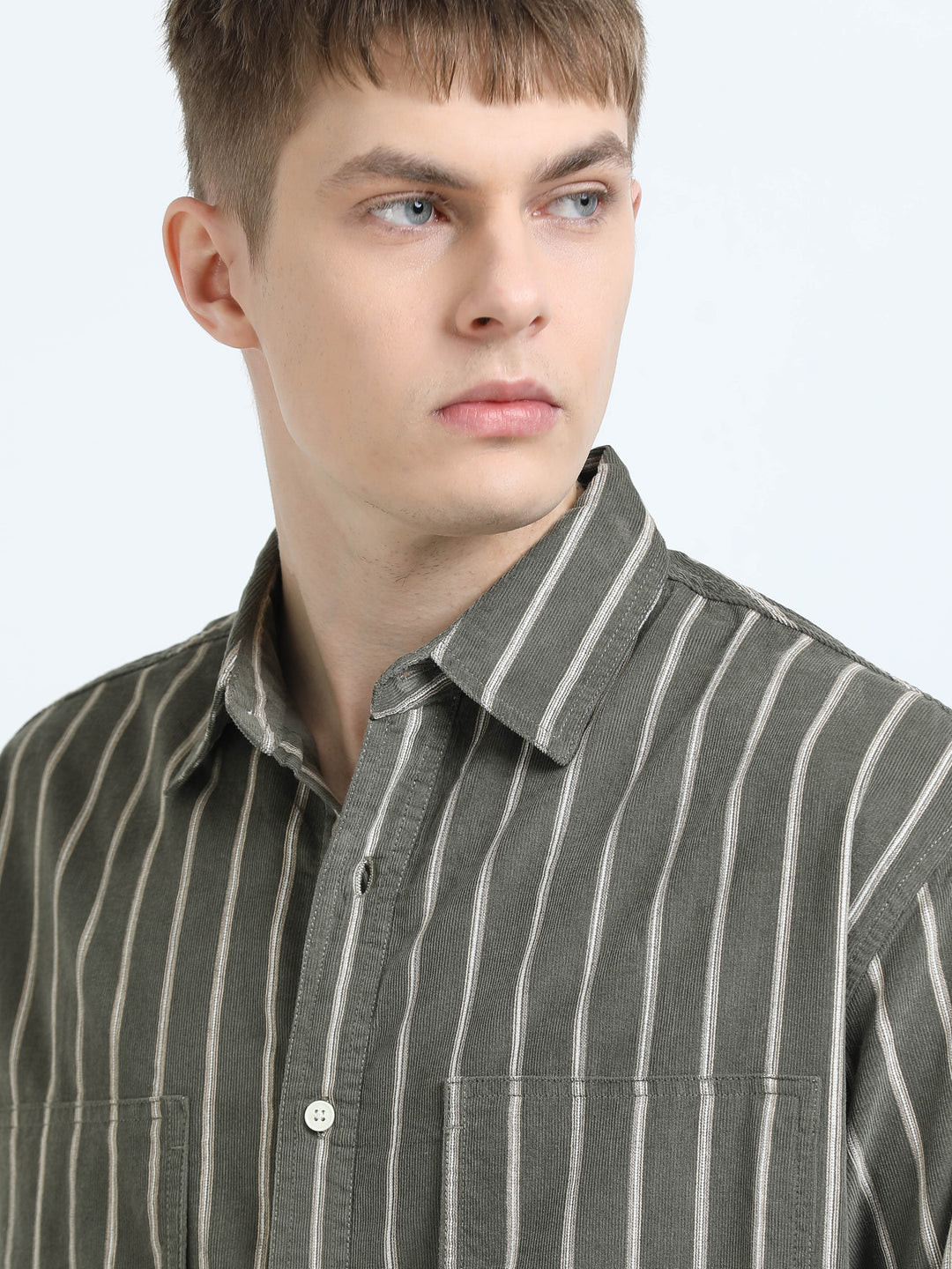 Vertical Striped Cotton Shirt