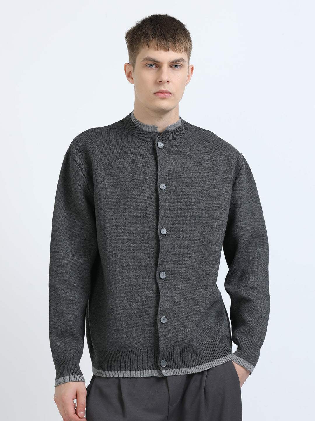 Elite Knit Button-Up Cardigan