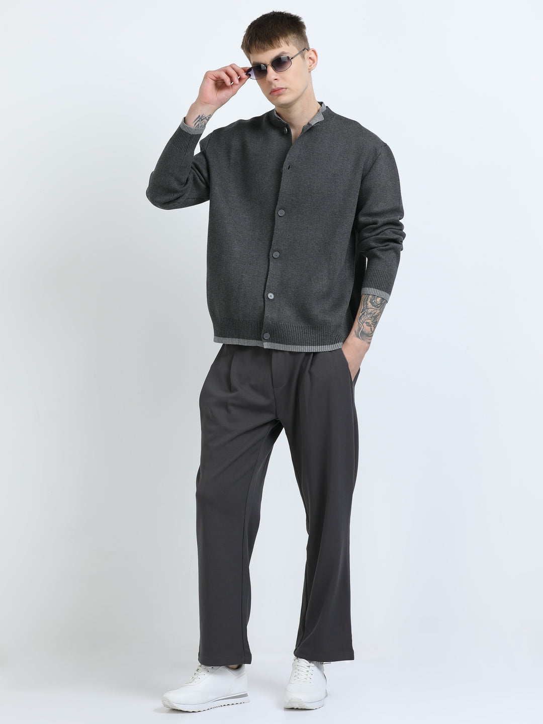 Elite Knit Button-Up Cardigan