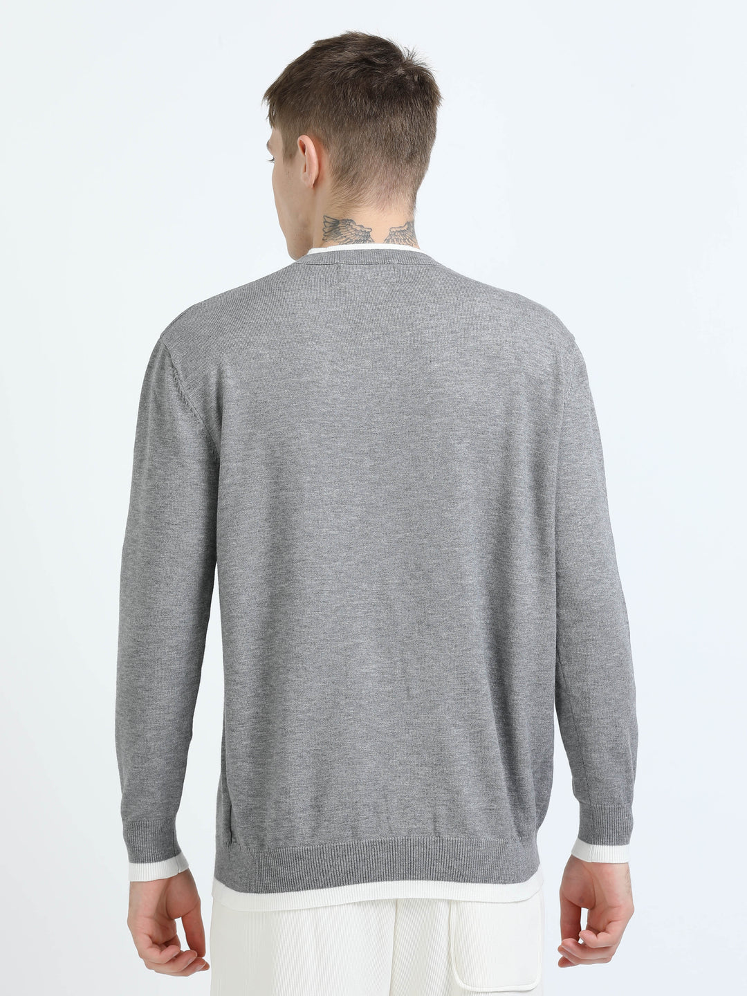 Classic Henley Knit Sweater