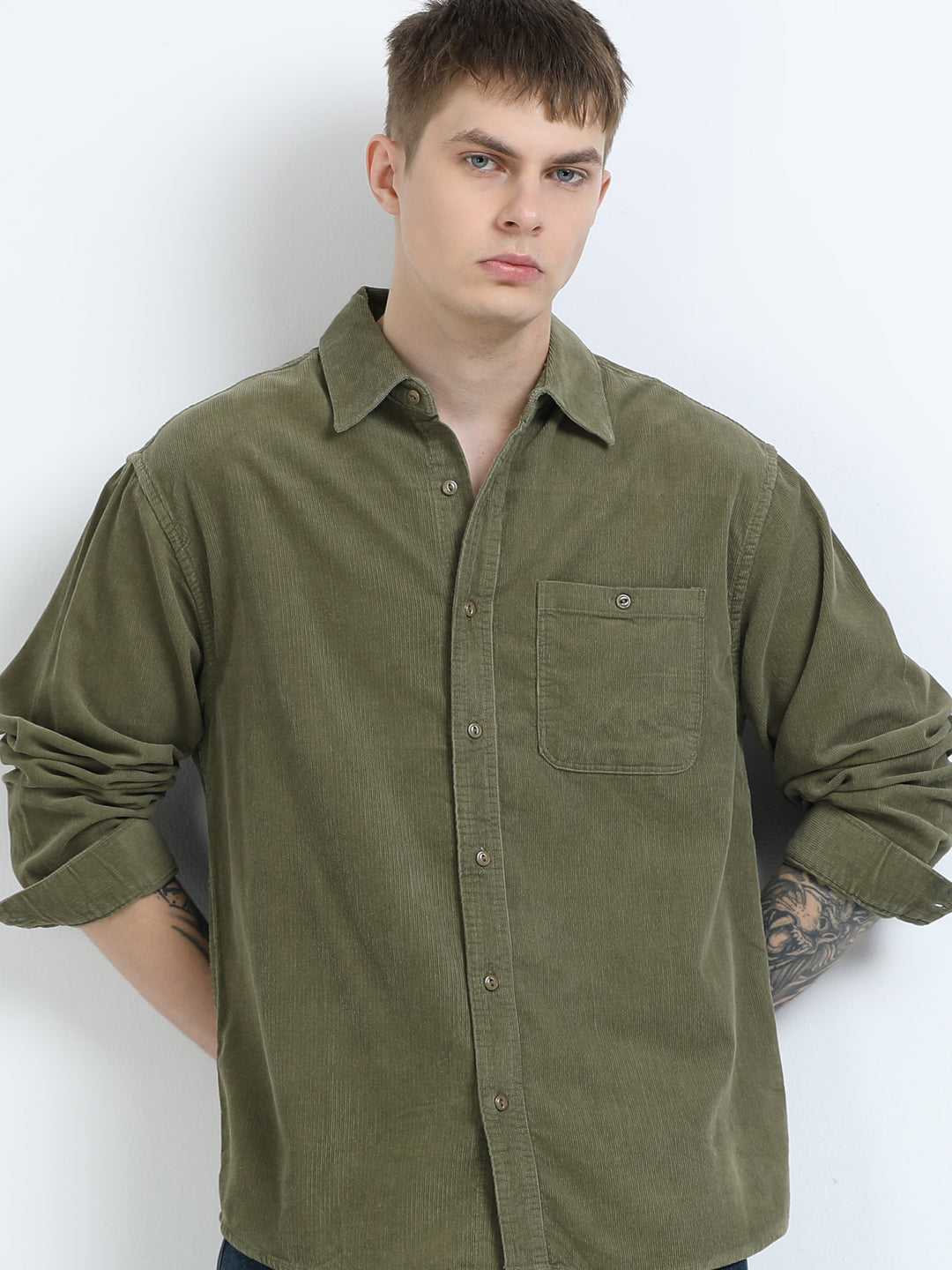 Textured Cotton Casual Shirt