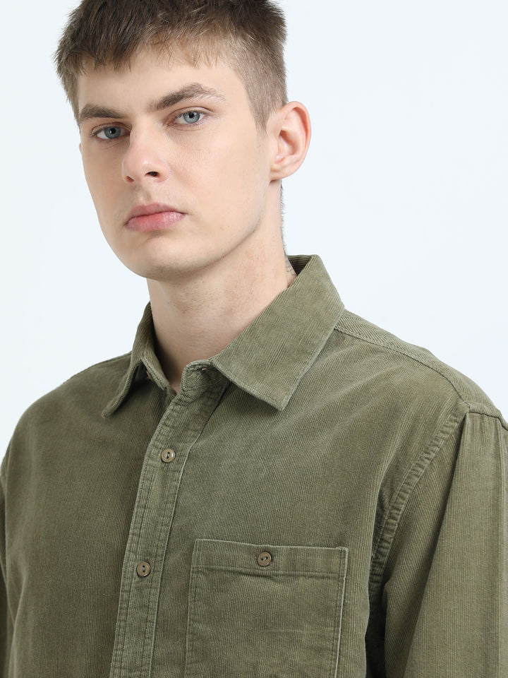 Textured Cotton Casual Shirt