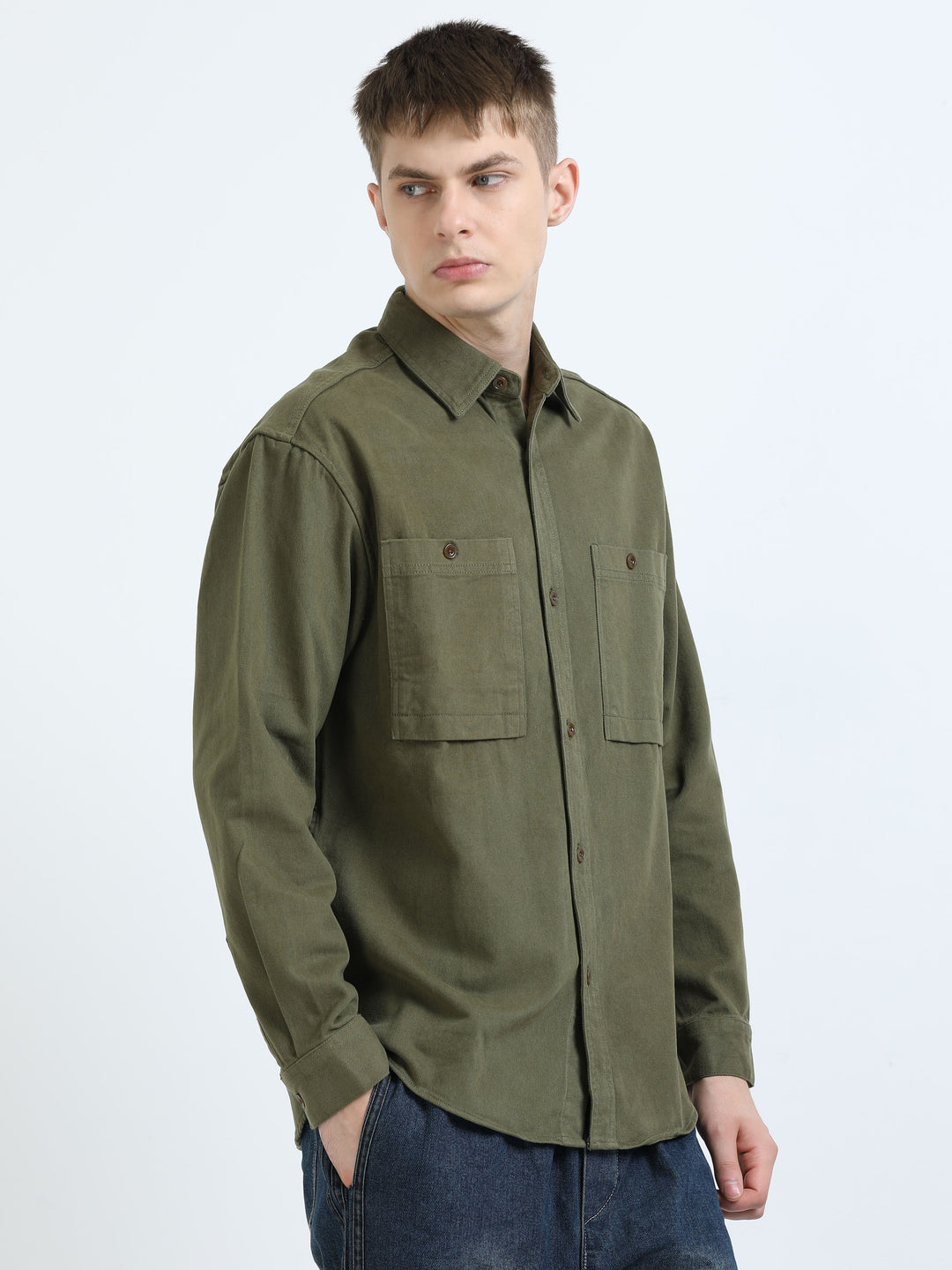 Herringbone Utility Shirt