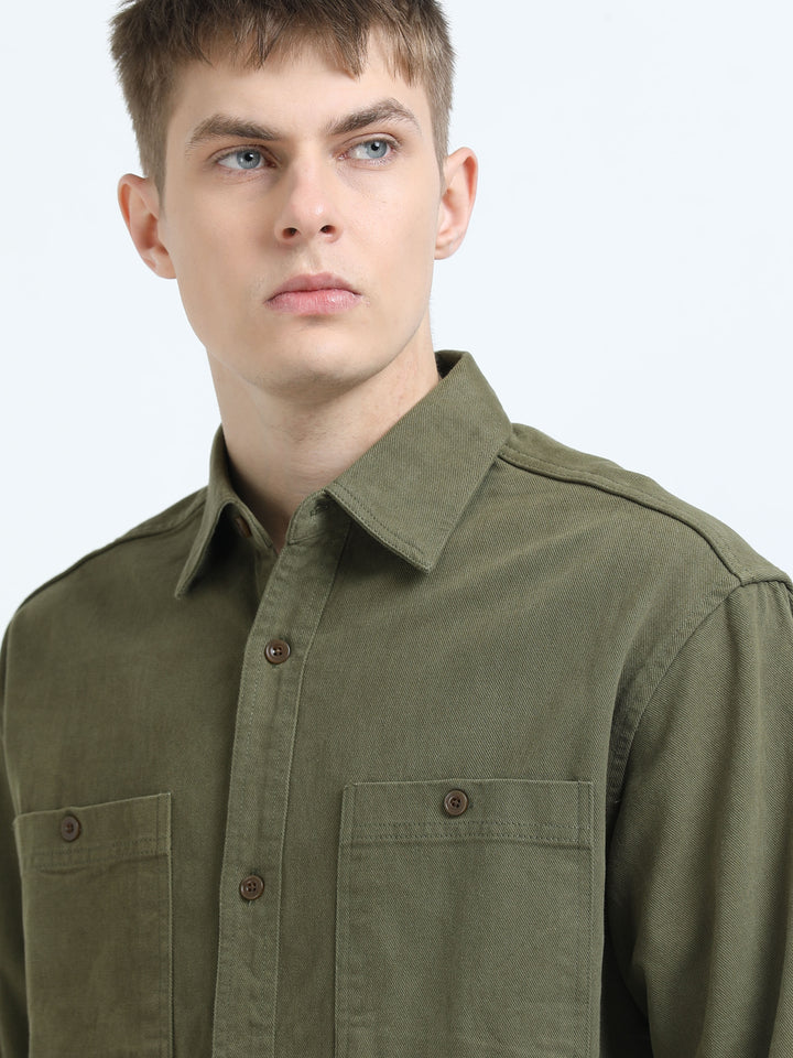 Herringbone Utility Shirt