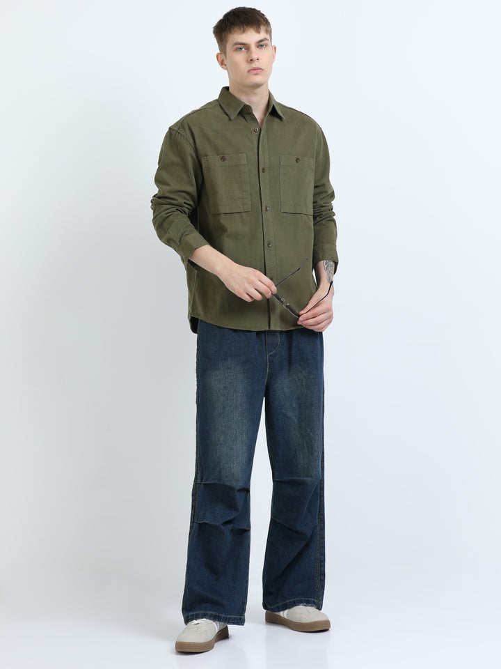 Herringbone Utility Shirt