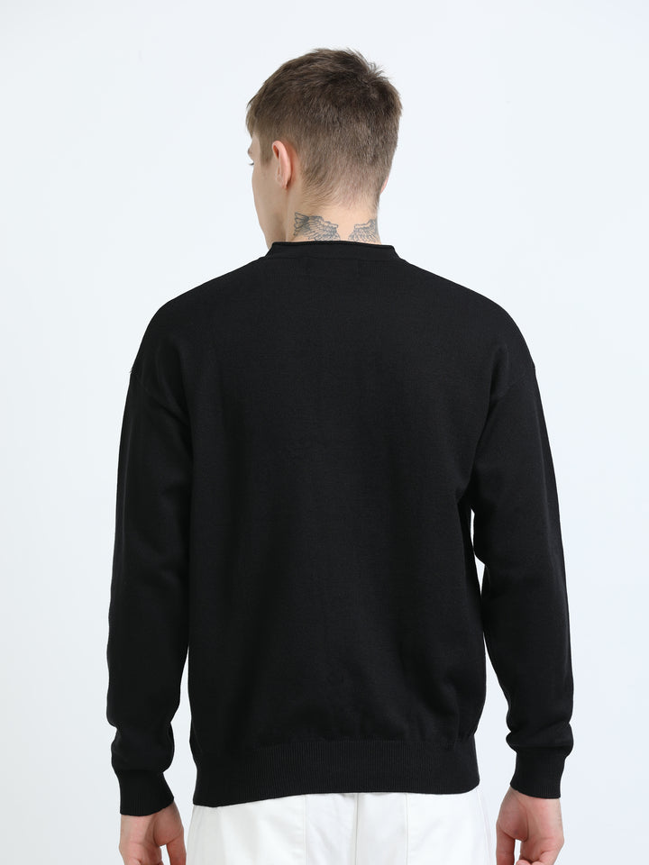 Signature Stand Collar Henley Sweater