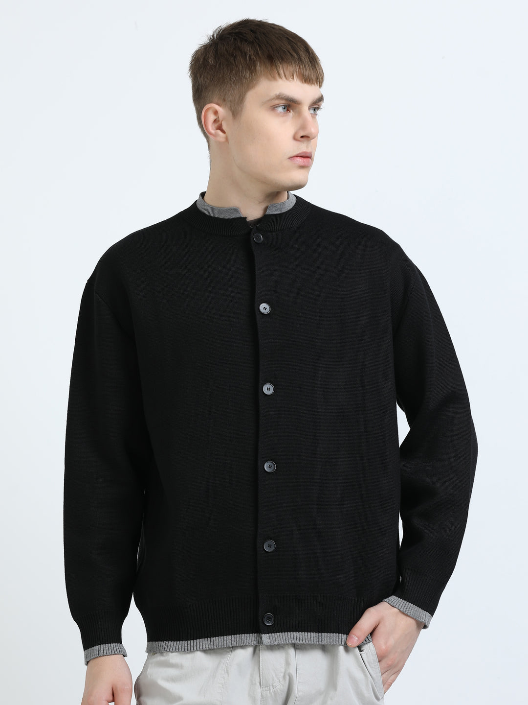 Elite Knit Button-Up Cardigan