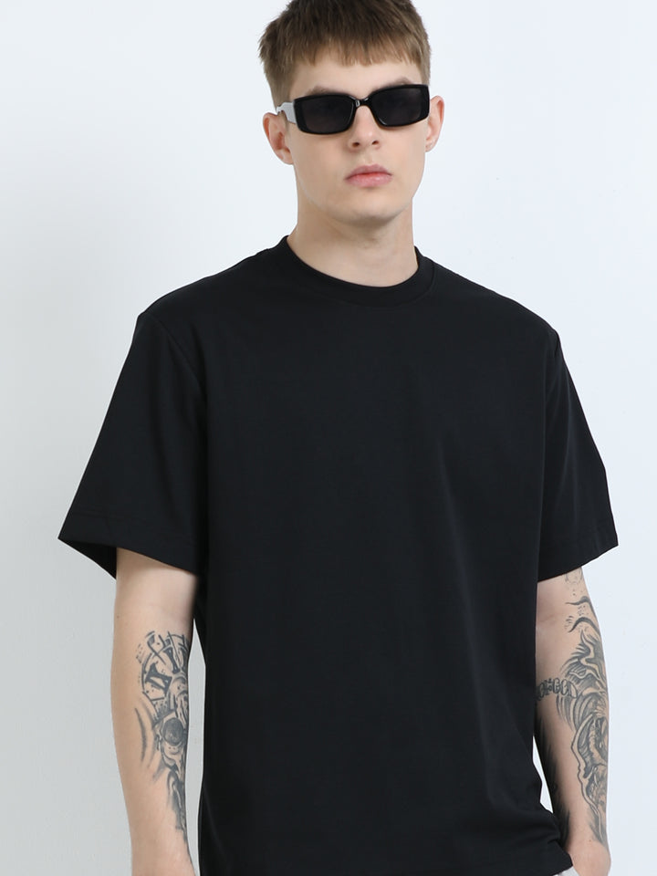 Signature Oversized Tee – Jet Black (Elder Brother Edition)