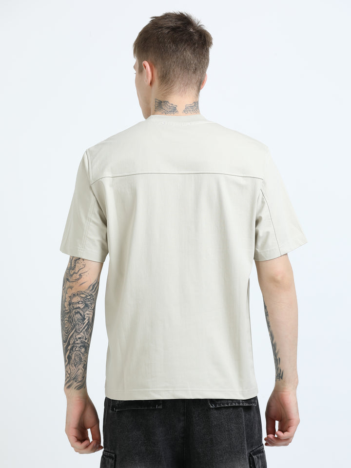 Minimal Badge Detail Crew Tee