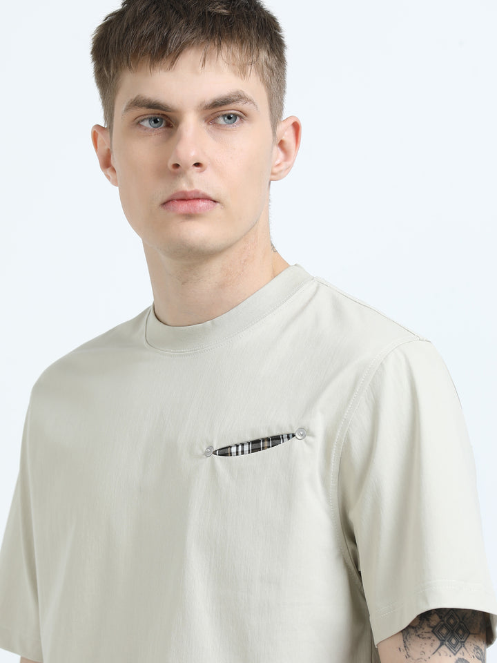 Minimal Badge Detail Crew Tee