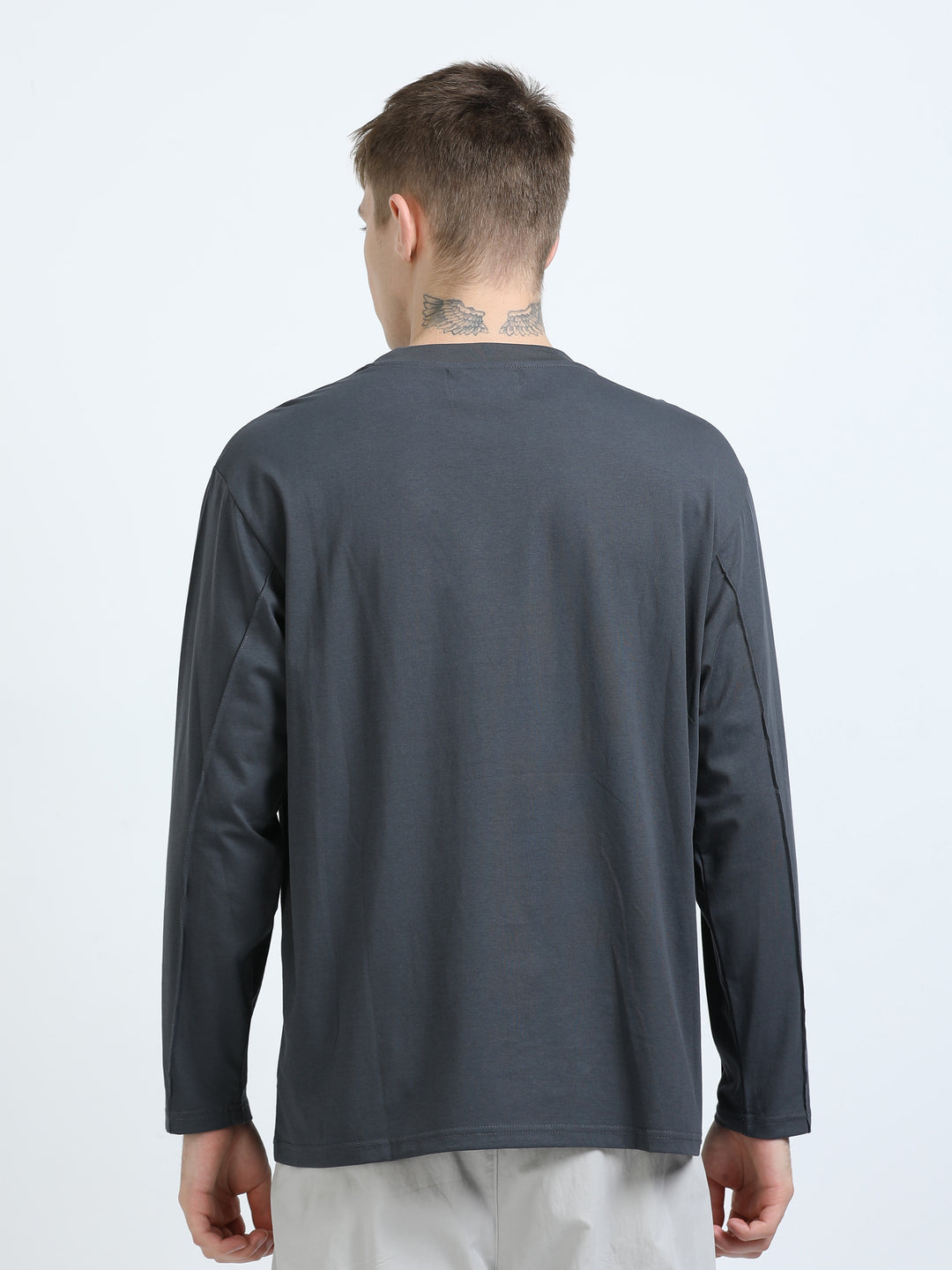 Asymmetric Panel Long-Sleeve Tee