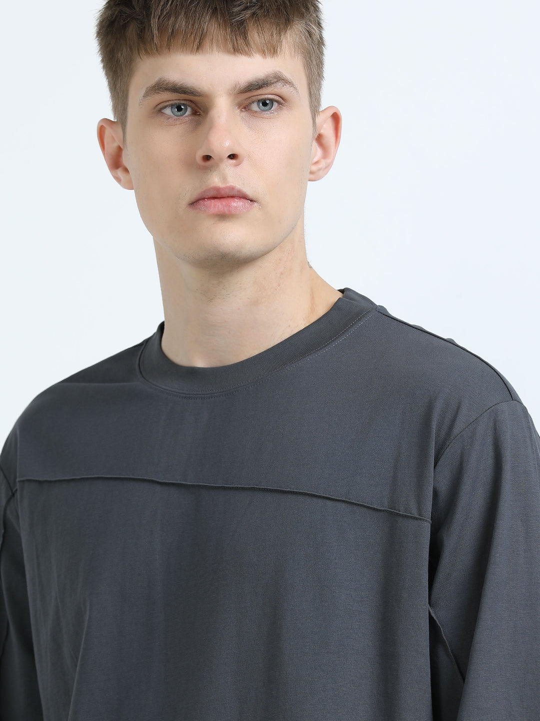 Asymmetric Panel Long-Sleeve Tee