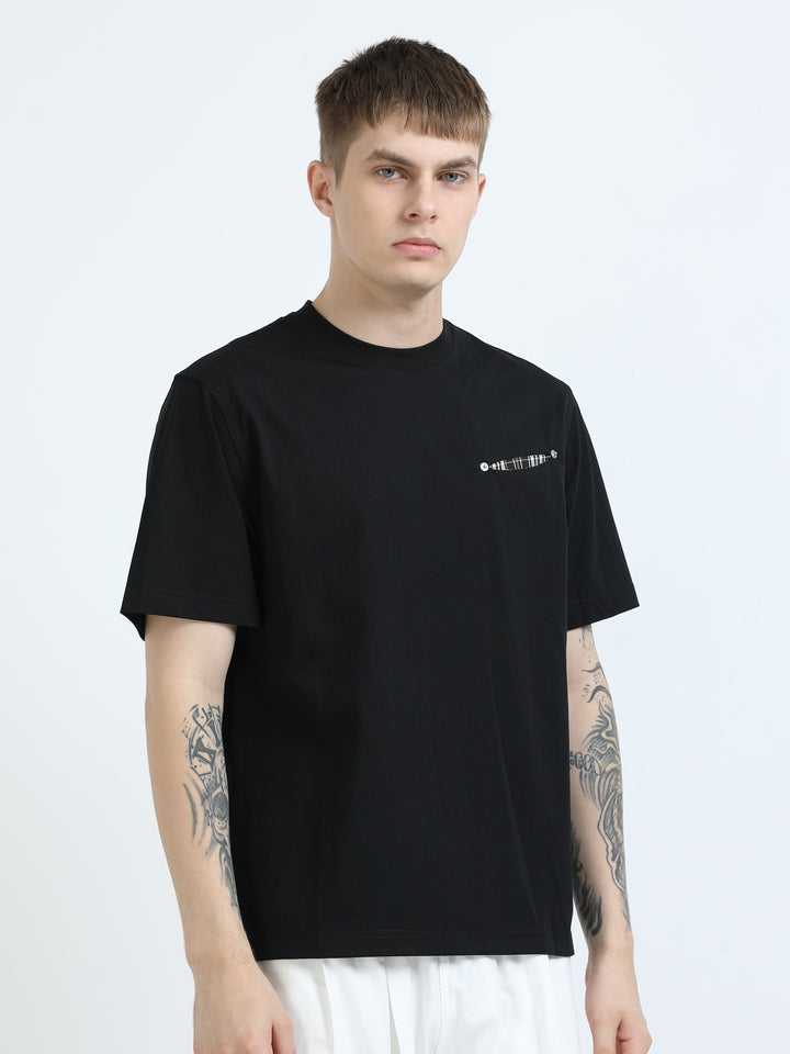 Minimal Badge Detail Crew Tee