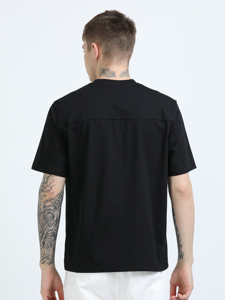 Minimal Badge Detail Crew Tee