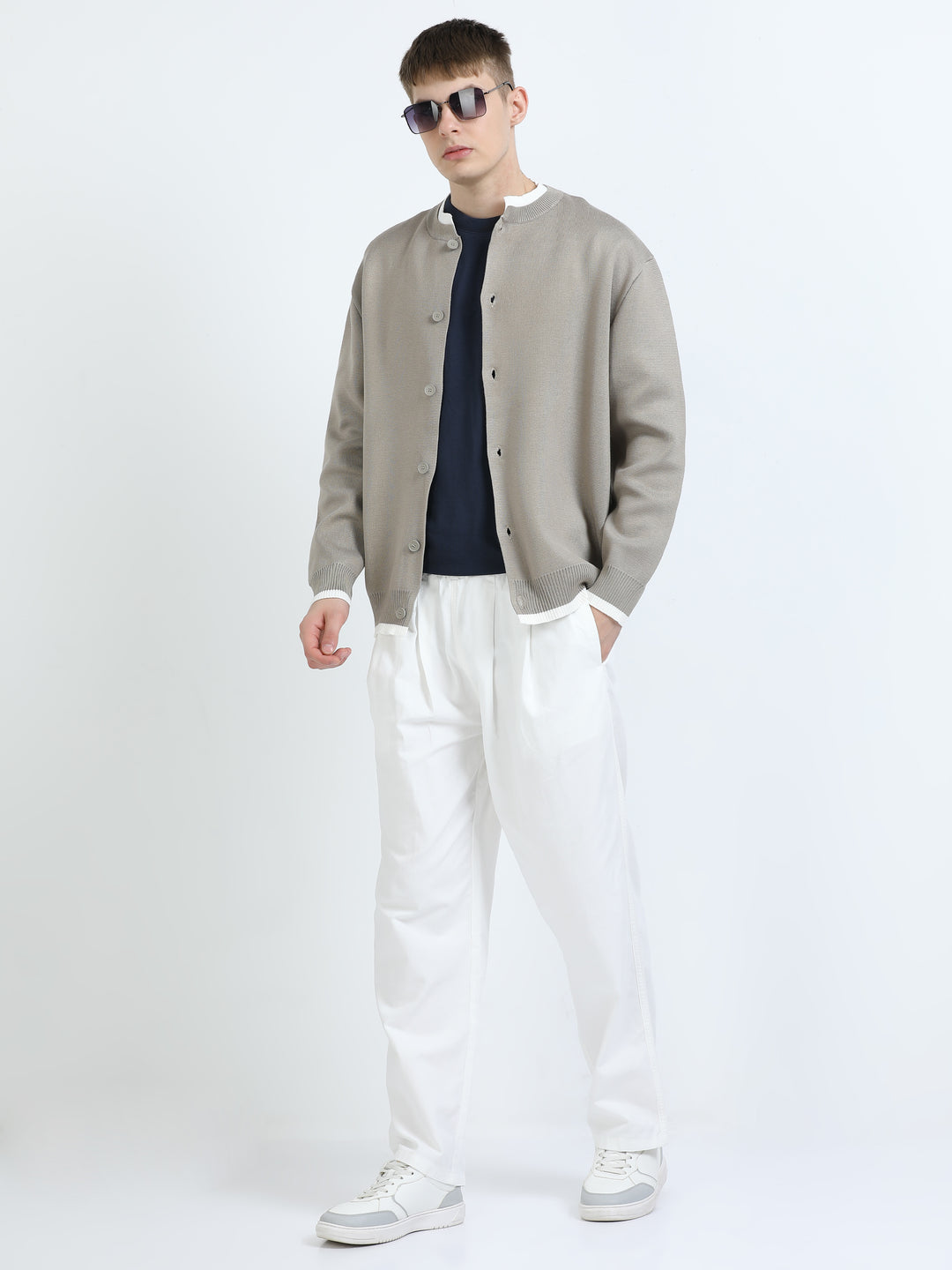 Elite Knit Button-Up Cardigan