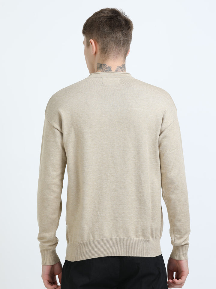 Signature Stand Collar Henley Sweater