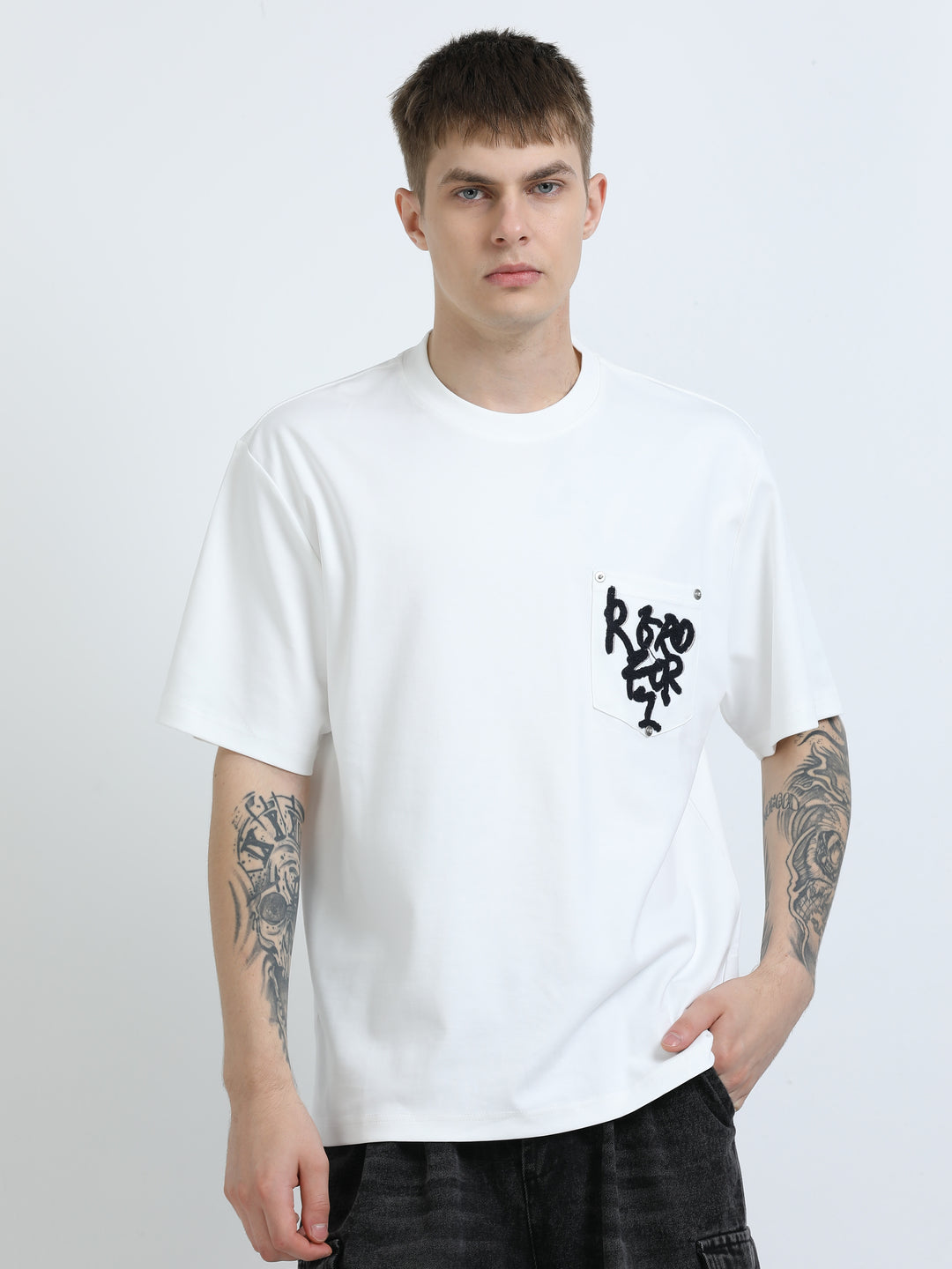 Art Patch Pocket Tee – Pure White