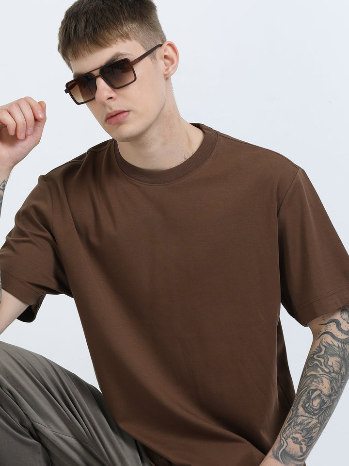 Signature Oversized Tee – Cocoa Brown (Elder Brother Edition)