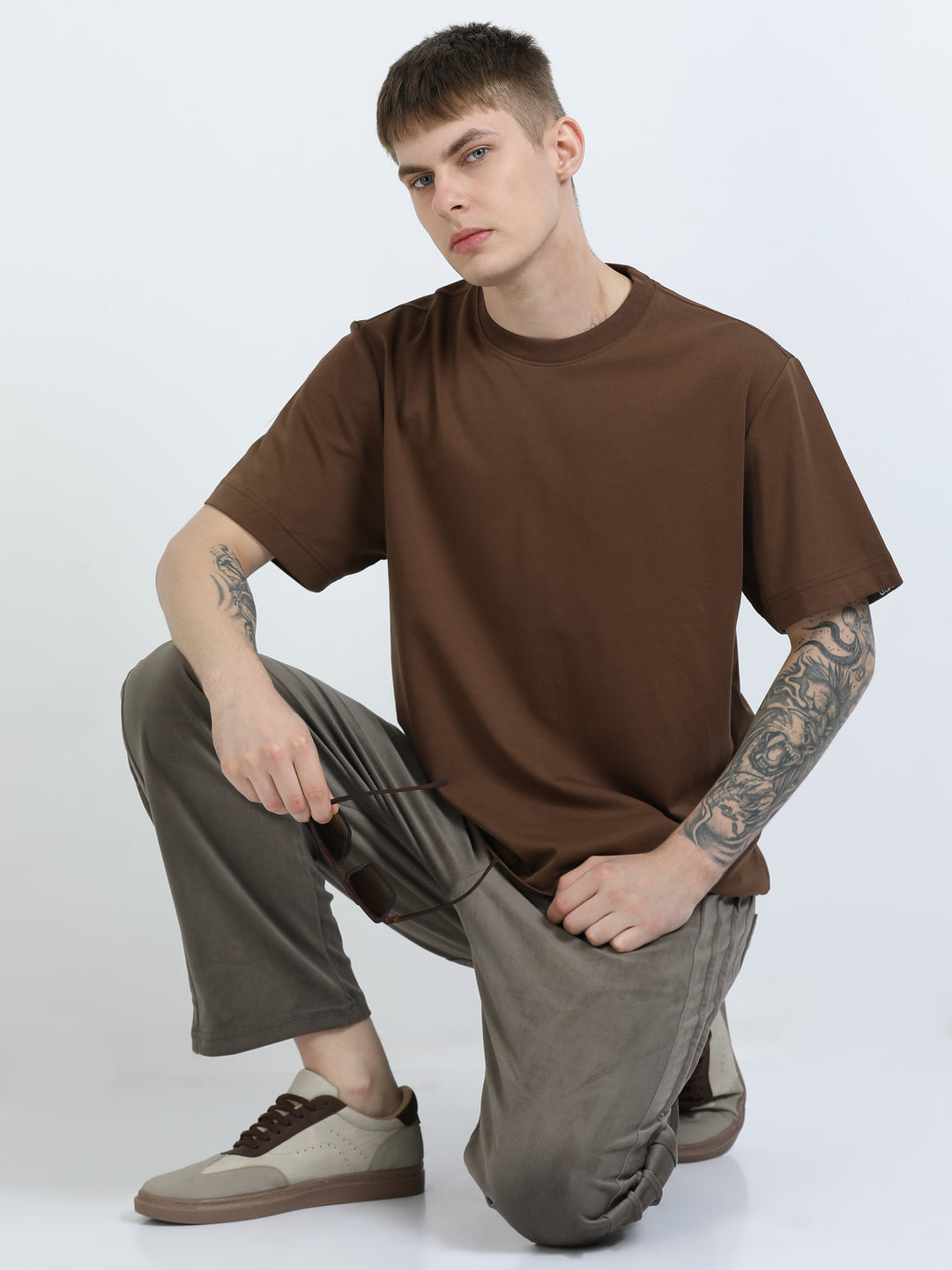 Signature Oversized Tee – Cocoa Brown (Elder Brother Edition)