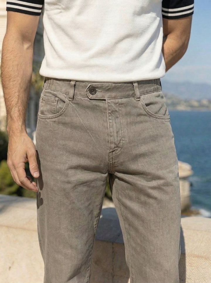 Velano Straight Fit Denim – Ash Grey