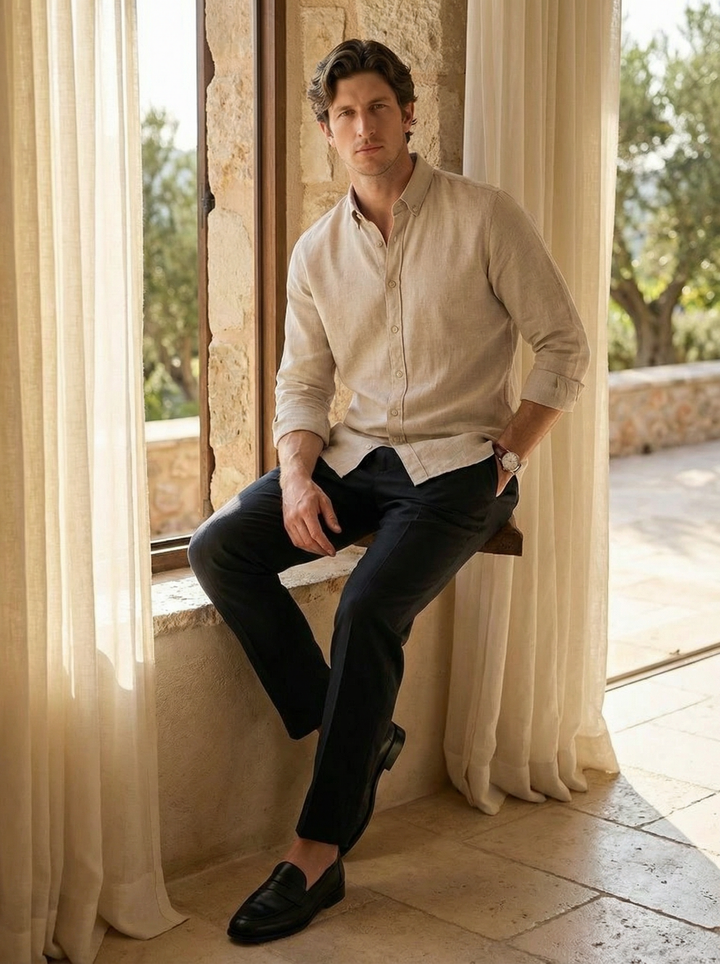 Sorello Linen Shirt – Warm Sand