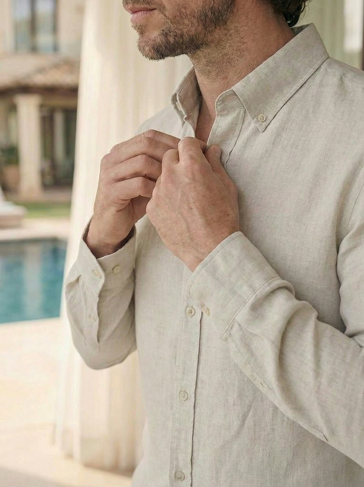 Sorello Linen Shirt – Sage Olive