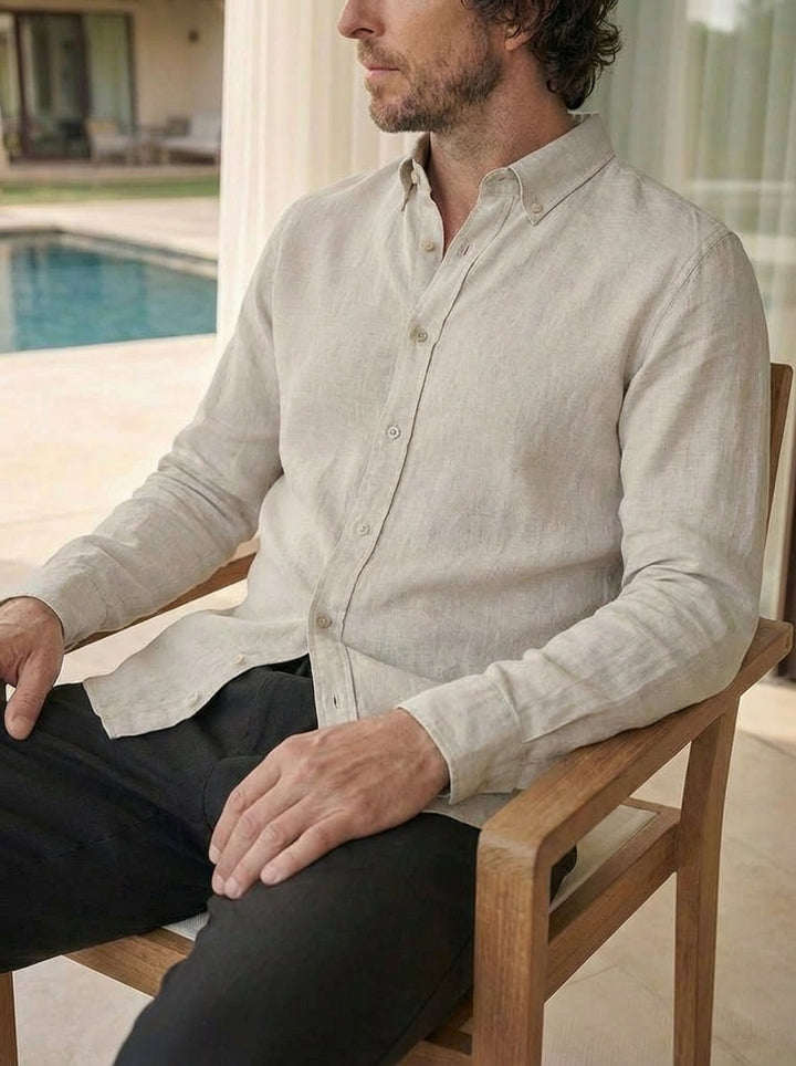 Sorello Linen Shirt – Sage Olive