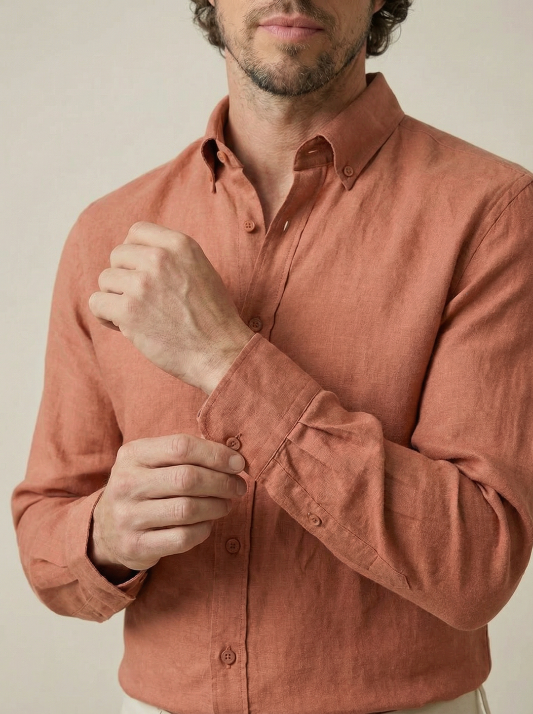 Sorello Linen Shirt – Terracotta
